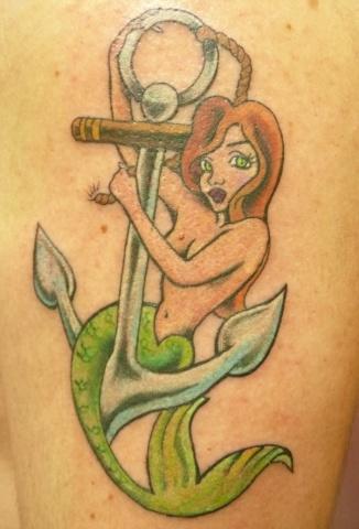 Tattoos - Mermaid on an Anchor - 86006